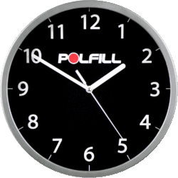 Promotional wall clock 551S, 25 cm, silver