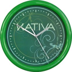 Promotional wall clock 501 green, 25 cm