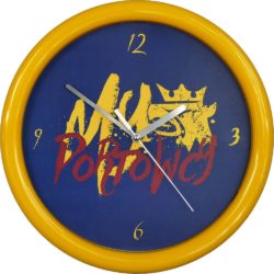 Promotional wall clock 501 yellow, 25 cm