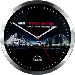 Promotional wall clock 568, 30 cm, aluminium